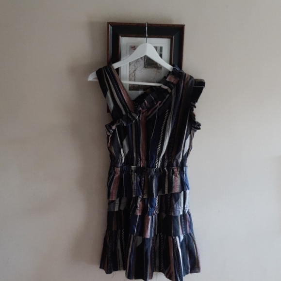 IRO One Shoulder Tiered Silk & Cotton Blend Mini Dress - Picture 10 of 16